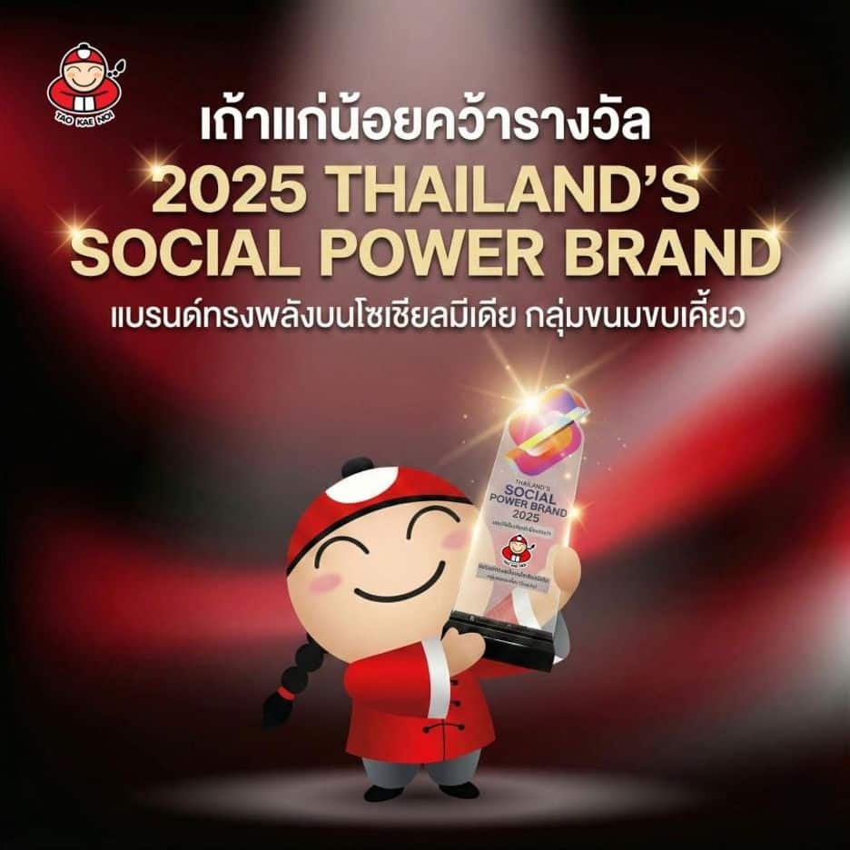 MAY PR 2025 12 11 134200 “เถ้าแก่น้อย” ประกาศความยิ่งใหญ่ คว้ารางวัล“Thailand’s Social Power Brand 2025” แบรนด์ทรงพลังบนโซเชียลมีเดียย้ำภาพความทันสมัย เข้าใจไลฟ์สไตล์คน Gen ใหม่