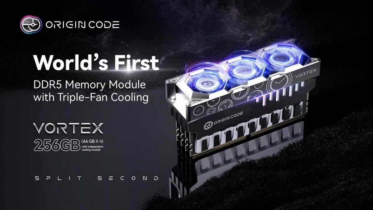 MAY PR 2026 04 30 131750 Origin Code เปิดตัว “VORTEX DDR5” หน่วยความจำ DDR5 รุ่นแรกของโลก พร้อมระบบระบายความร้อนพัดลม 3 ตัว ยกระดับประสิทธิภาพสู่ขีดสุด