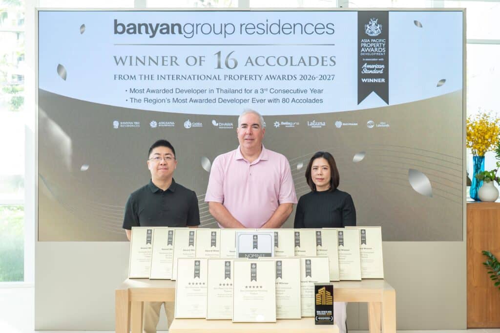 MAY PR 2026 06 11 083050 1 Banyan Group Residences สร้างสถิติ คว้า 16 รางวัลสูงสุดจากเวที International Property Awards 2026-27