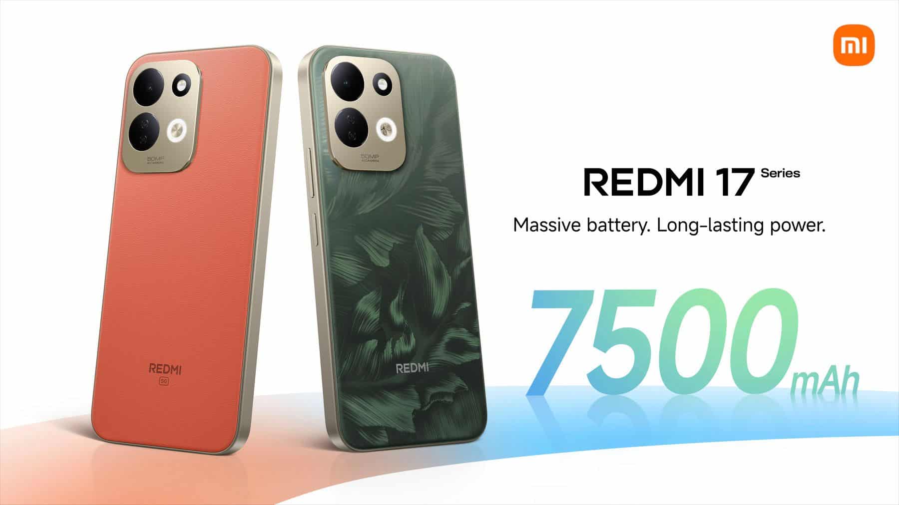 MAY PR 2026 08 14 175346 3 เสียวหมี่เปิดตัวสมาร์ทโฟน REDMI 17 Series มาพร้อมแบตเตอรี่ความจุ 7500mAh หน้าจอขนาดใหญ่ 6.9 นิ้ว และความทนทานที่ตอบโจทย์การใช้งานในทุกวัน