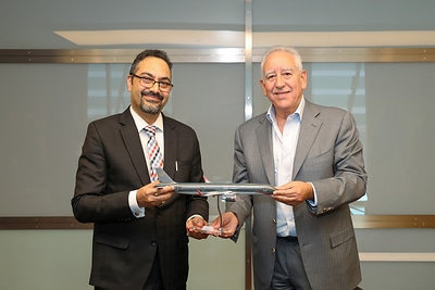 (L-R) Sandesh Bilagi, Chief Executive Officer, Ramco Systems and Samer Majali, Vice Chairman/ CEO of Royal Jordanian Airlines, during the signing ceremony held at Royal Jordanian Airlines’ office in Amman (L-R) Sandesh Bilagi, Chief Executive Officer, Ramco Systems and Samer Majali, Vice Chairman/ CEO of Royal Jordanian Airlines, during the signing ceremony held at Royal Jordanian Airlines’ office in Amman